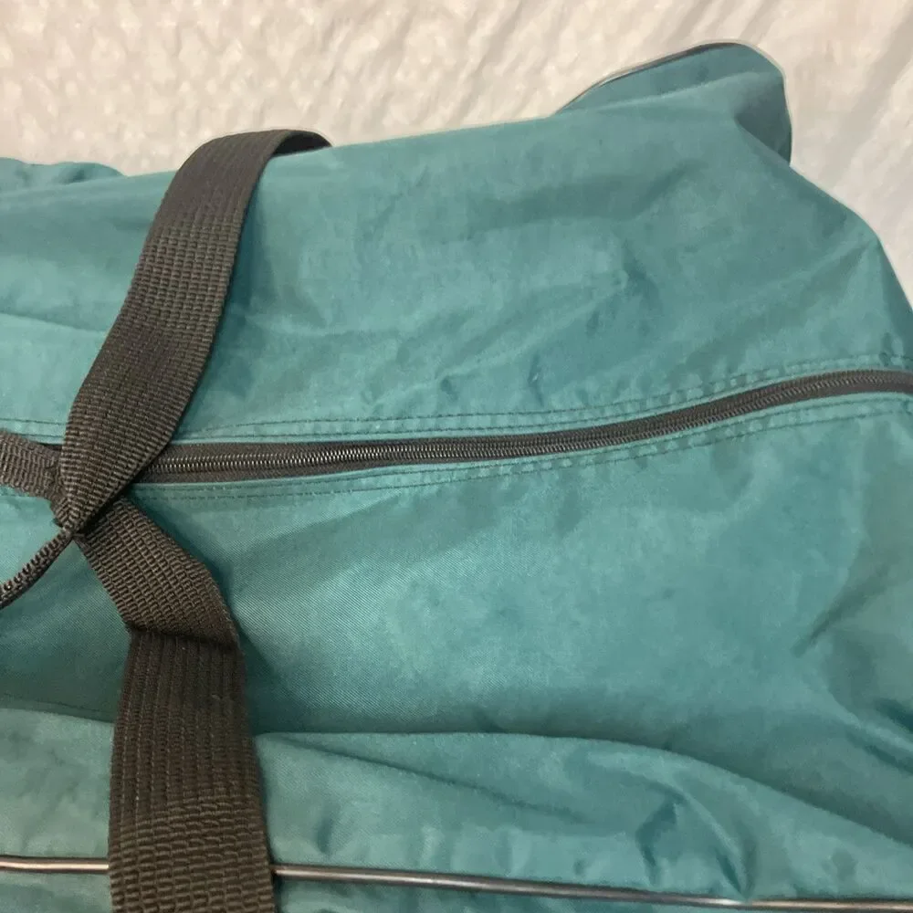 NIKE VTG 90’s Large Duffel Bag NBA Hoops It UP 3-on-3 Tournament Teal 27”x 17”